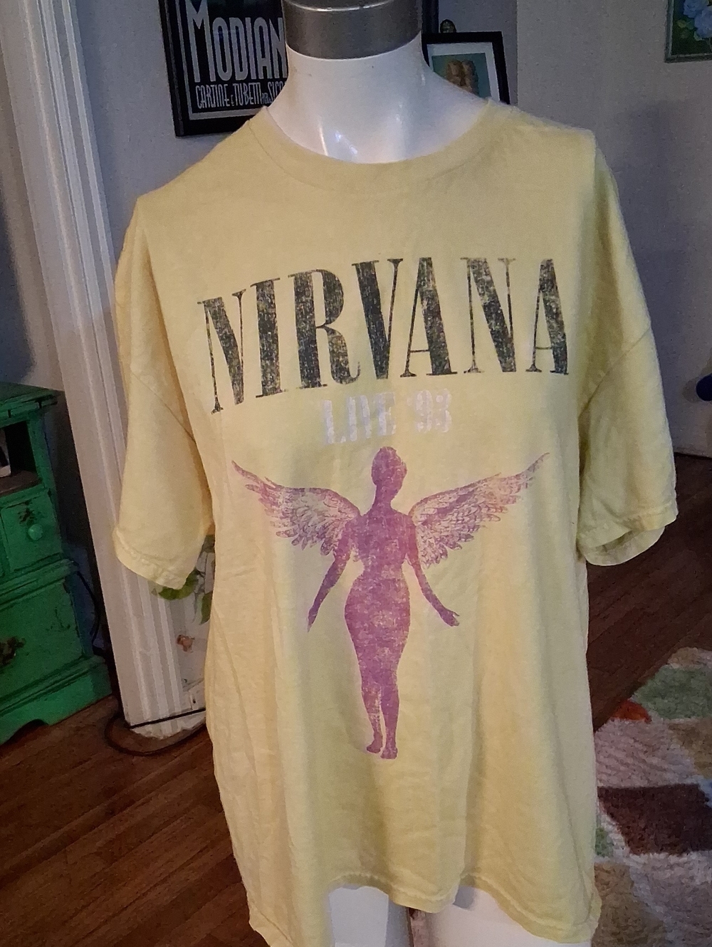 Nirvana Graphic Concert Tour Tee In Yellow & Purple